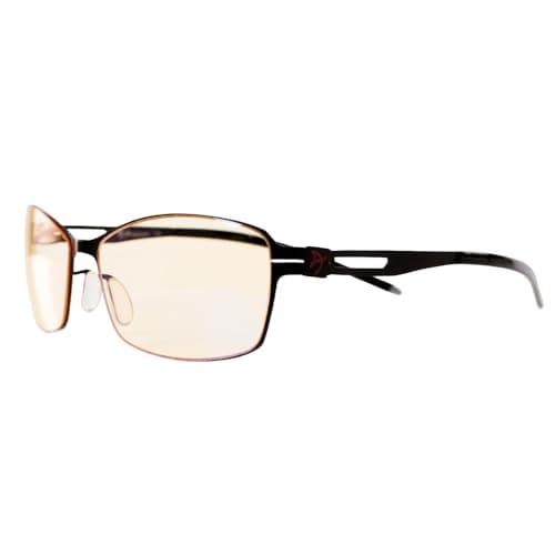 Arozzi Visione VX- 400 Computer Gaming Glasses - Anti-Glare, UV & Blue Light Protection, Eye Strain Relief, Comfortable Gaming, Black - PC/Mac/Linux - Desk