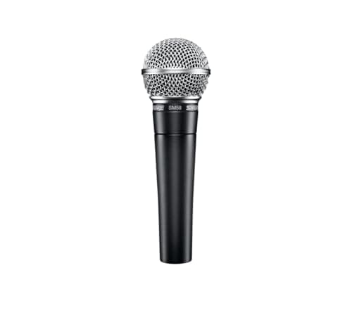 Shure SM58 Professional Dynamic Vocal Microphone with 25-Foot XLR Cable – Cardioid Mic for Live Performance, Studio Recording, Podcasting & Streaming (SM58-CN), Black & Silver - Microphone
