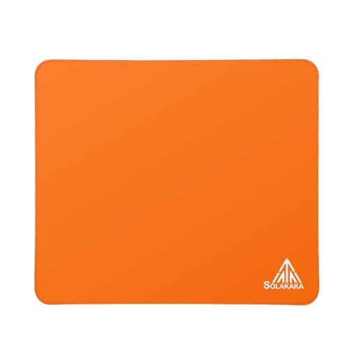 SOLAKAKA EP9 FPS Gaming Mouse Pad- 4MM Thick17.7 x15.7 (400x400mm), Orange Mouse Pad, Micro-Woven Precision Surface, Non-Slip Rubber Base, Stitched Edge- FPS,MOBAs,RTS,MMO - Mousepad / Desk Mat