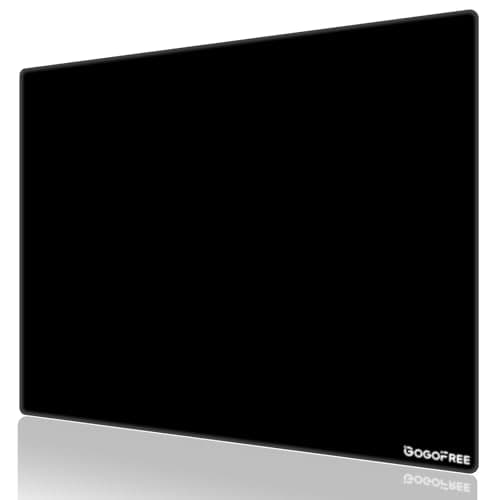 WIYIXI Glass Gaming Mouse Pad, Professional Esport Tempered Glass Mouse Pad Ultra-Smooth Micro-Etched Surface for Top Speed and Control,Hard Mousepad Black (15.7'' x 11.8'') - Mousepad / Desk Mat