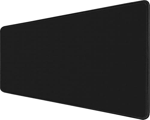 ampoock Large Gaming Mouse Pad, XXL Extended Computer Keyboard Mouse Mat with Stitched Edges, 31.5" x 15.7" Non-Slip Waterproof Rubber Base Office Big Long Mousepad for Work, Game, Office, Home, Black - Mousepad / Desk Mat