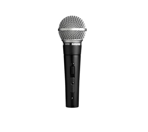 Shure SM58S Dynamic Vocal Microphone with On/Off Switch, Cardioid Pattern, Built-in Pop Filter, for Live & Studio Performance Mic for Singers, Speakers & Stage Use, Black - Microphone