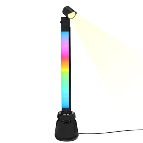Lumocedar RGB Light Bar,Speaker Music Sync LED Lights Bars, USB Powered Ambient Lighting, Connection TV Backlights with Scene for Gaming, Pictures, PC, Room Decoration (one) - Lighting