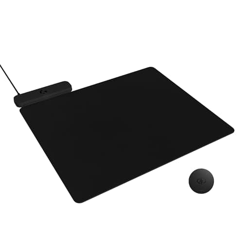 Logitech G POWERPLAY 2 Wireless Charging Mouse Pad for Compatible Gaming Mice, 34.5 X 28.4 cm (13.5 x 11.2 inches), 3.5 mm Height, for PC/Mac - Black - Mousepad / Desk Mat