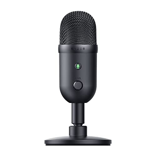Razer Seiren V2 X USB Condenser Microphone for Streaming and Gaming on PC: Supercardioid Pickup Pattern - Integrated Digital Limiter - Mic Monitoring and Gain Control - Built-in Shock Absorber - Microphone