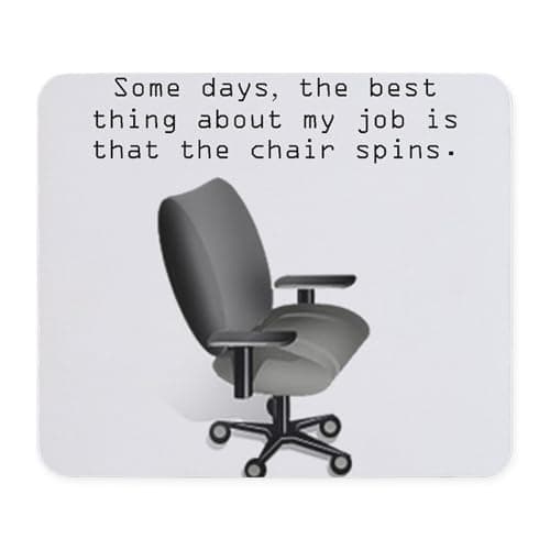 CafePress Chair Spins Mousepad Non-Slip Rubber Gaming Mousepad - Gaming Chair