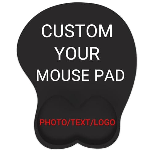 Ognehnep Custom Mouse Pad with Wrist Rest, Personalized Photo Ergonomic Mouse Pad with Wrist Support, Customized Non-Slip Rubber Base Mousepad for Office and Home Computer - Mousepad / Desk Mat