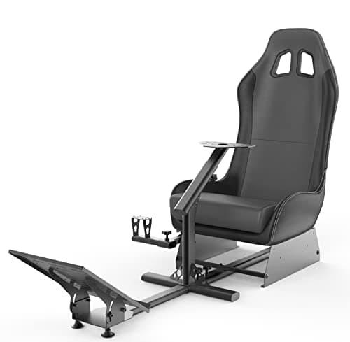 cirearoa Racing Wheel Stand with seat Gaming Chair Driving Cockpit for All Logitech G923 | G29 | G920 | Thrustmaster | Fanatec Wheels | Xbox One, PS4, PC Platforms (Black/Grey) - Gaming Chair
