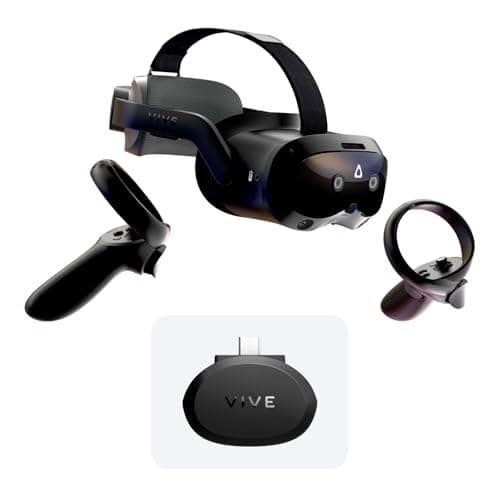 HTC Vive Focus Vision with Facial Tracker — Mixed Reality and PC VR Headset + Controllers + Facial Tracker - VR Headset