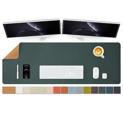 HOMIEAZICOZI Large Cork Desk Mat - 47.2"x 17" Desk Pad for Office and Home - Ideal for Large Mouse Pad and Desk Mats on Top of Desks(Dark Green) - Mousepad / Desk Mat
