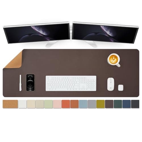 HOMIEAZICOZI Large Cork Desk Mat - 47.2"x 17" Desk Pad for Office and Home - Ideal for Large Mouse Pad and Desk Mats on Top of Desks(Coffee) - Mousepad / Desk Mat