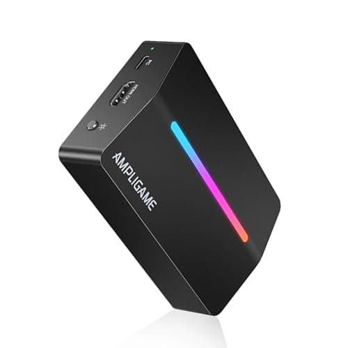 AmpliGame Fifine AmpliGame Video Capture Card, HD 1080 60fps for Audio Video, Gaming, Live Streaming, 4K HDMI to USB Capture Card Compatible with PS4/Windows/Mac OS/Switch/Xbox-V3 - Capture Card