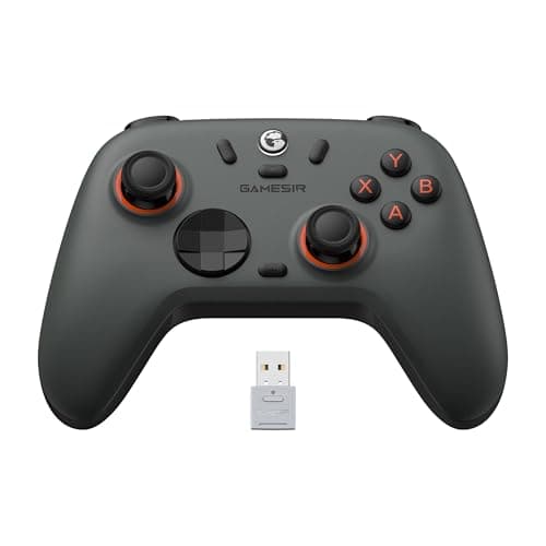 GameSir Nova Lite 2 Wireless PC Controller with Hall Effect Joysticks & Triggers, 2.4G & Wired 1000Hz Polling Rate, Remappable Buttons - Compatible with PC/Switch/Steam/Android (Grey) - Controller