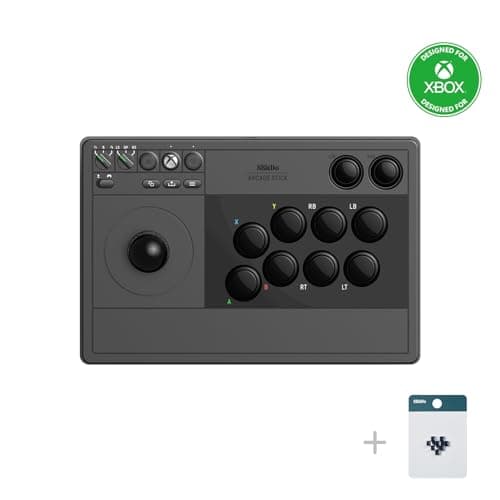8BitDo Wireless Arcade Stick for Xbox Series X|S, Xbox One and Windows 10, Arcade Fight Stick with 3.5mm Audio Jack - Officially Licensed (Black) - Controller