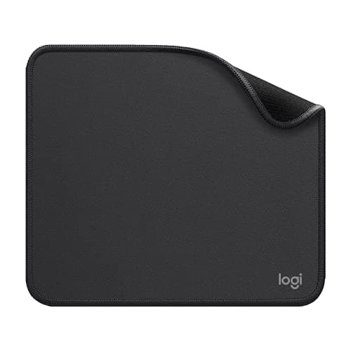 Logitech Mouse Pad - Studio Series, Computer Mouse Mat with Anti-Slip Rubber Base, Easy Gliding, Spill-Resistant Surface, Durable Materials, Portable, in a Fresh Modern Design, Graphite - Mousepad / Desk Mat