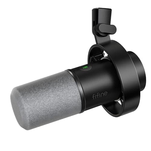 FIFINE Dynamic Microphone, XLR/USB Podcast Recording PC Microphone for Vocal Voice-Over Streaming, Studio Metal Mic with Mute, Headphone Jack, Monitoring Volume Control, Windscreen-Amplitank K688 - Microphone