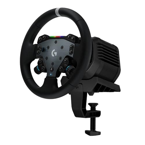 Logitech G RS50 Racing Wheel, Hub, and Base for PS5/PS4/PC: 8 Nm Direct Drive, 11 inch Wheel, 13 Buttons, Adjustable Paddle Shifters, TRUEFORCE Force Feedback Integration with Major Titles - Black - Sim Racing