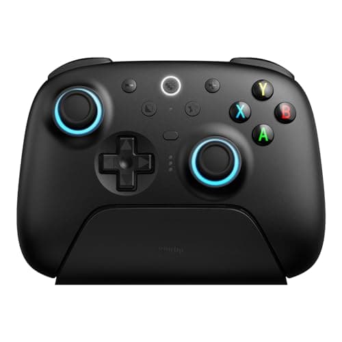 8BitDo Ultimate 2 Wireless Controller for Windows PC, Apple, Steam & Android, Gaming Controller with TMR Joysticks, Hall/Tactile Triggers, Motion Control, RGB Fire Ring, 1000Hz Polling Rate, Black - Controller
