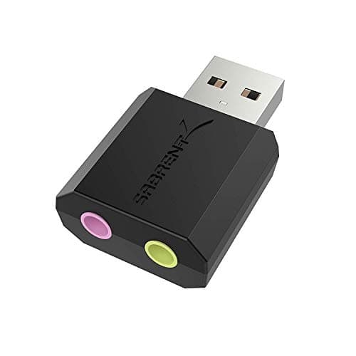 SABRENT USB External Stereo Sound Adapter for Windows and Mac. Plug and Play No Drivers Needed. (AU-MMSA) - Audio Interface