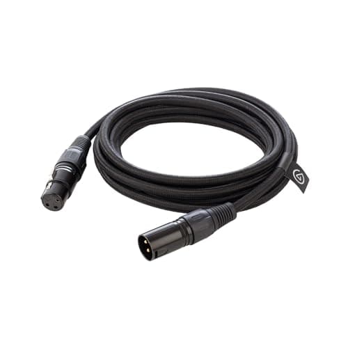 Elgato XLR Cable – Shielded Microphone Cable for Studio Recording and Live Production, Gold-Plated Pins, Male to Female, for Mic and Balanced Analog Line Levels, 10ft/3m - Audio Interface
