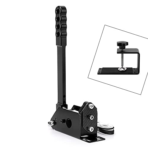 aikeec 64 Bit USB Handbrake PC Handbrake Hall Sensor for PC Widows Sim Racing Games G25 G27 G29 T500 FANATECOSW DIRT RALLY (With Clamp, Black) - Sim Racing