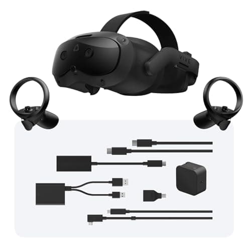 HTC Vive Focus Vision Wired Bundle — XR Headset with DisplayPort PC VR Streaming Kit - VR Headset