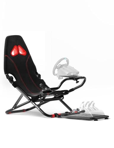 RACGTING Racing Simulator Cockpit for G920 G29 G923, Foldable Racing Simulator for Thrustmaster T248X T248 T300 T150 458 TX Xbox PS5 PS4 PC (Black) - Sim Racing