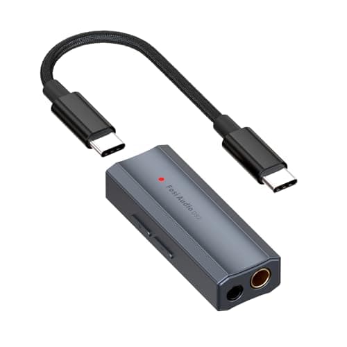 Fosi Audio DS2 USB C to AUX Headphone Amp DAC Dongle 3.5mm Jack Audio Portable Amplifier Dual Output DSD256 4.4mm Balanced High Resolution CS43131 for iPhone 15 Pro Max Plus iPad Android Phone - Audio Interface