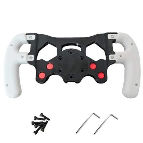 F1 Style Racing Steering Wheel Mod Kit compatible with Logitech G29 G920 G923, Sim Racing Upgrade with Ergonomic Control Buttons, Quick Release Mount, Installation Hardware Included (black+white) - Gaming Chair