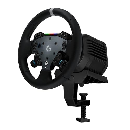 Logitech G RS50 Racing Wheel, Hub, and Base for Xbox/PC: 8 Nm Direct Drive, 11 inch Wheel, 13 Buttons, Adjustable Paddle Shifters, TRUEFORCE Force Feedback Integration with Major Titles - Black - Sim Racing