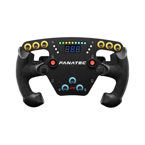 Fanatec Sim Racing ClubSport Steering Wheel F1 Esports V2 – Officially Licensed Formula 1™ Product, Alcantara Grips, LED Display, Magnetic Paddles, Integrated Vibration Motors – PC - Sim Racing