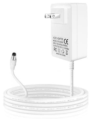 Palrey 12V3A Replacement Power Cord Made for Sceptre Monitor EC Series, Power Supply for Neon/Govee LED Light Strip & Amcrest CCTV Security Camera & 4moms mamaRoo, 6 Feet Charger Cord,5.5 * 2.1mm - Lighting