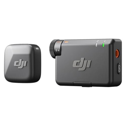 DJI Mic Mini (1 TX + 1 RX), Wireless Lavalier Microphone for iPhone/Camera/Android, Ultralight, Detail-Rich Audio, Noise Cancelling, Automatic Limiting, Vlog, Streaming, 400m Transmission - Microphone