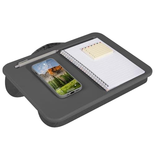 LAPGEAR Compact Lap Desk – Fits Up to 14″ Laptops – Charcoal – Style No. 43105 - Desk