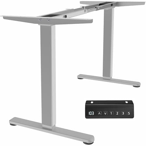 VIVO Heavy Duty Dual Motor Electric Sit Stand Desk Frame, 220 lbs Capacity up to 85" x 43" Tops, Memory Controller Height Adjustable Frame Only, Gray, DESK-E-200G - Desk