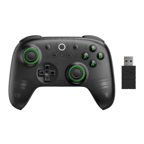 8BitDo Ultimate 2C Wireless Controller for Windows PC and Android, with 1000 Hz Polling Rate, Hall Effect Joysticks and Triggers, and Remappable L4/R4 Bumpers (Transparent Black) - Controller
