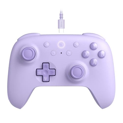 8BitDo Ultimate 2C Wired Controller for Windows PC and Android, with 1000Hz Polling Rate, Hall Effect Joysticks and Hall Triggers, and Remappable L4/R4 Bumpers (Purple) - Controller