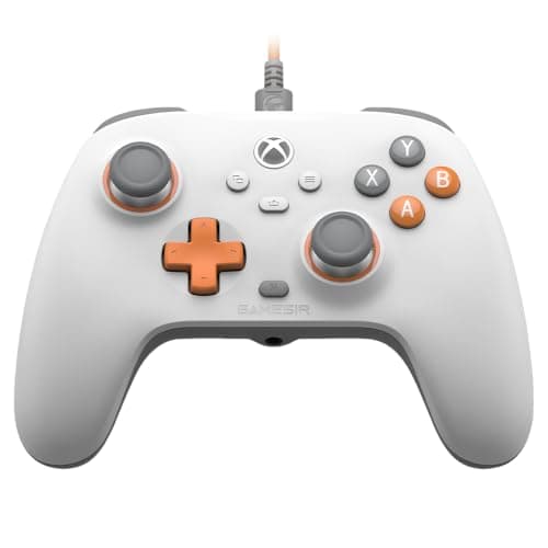 GameSir T7 Wired Controller for Xbox Series X|S, Xbox One & Windows 10/11, Plug and Play Gaming Gamepad with Hall Effect Joysticks/Hall Trigger, 3.5 mm Audio Jack - White - Controller
