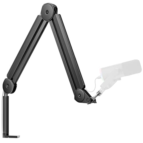 InnoGear Mic Boom Arm Microphone Stand Cable Management for Blue Yeti FIFINE AM8 K669B HyperX QuadCast S SoloCast AT2020 Shure SM7B MV7 and Other Microphone - Microphone