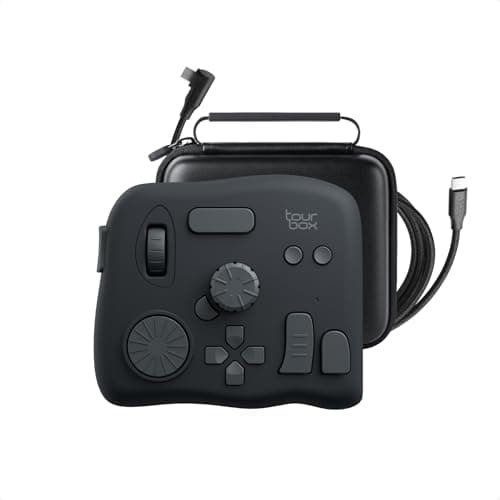 TOUR BOX TourBox NEO - Customizable Editing Controller, Video Photo Color Grading Speed Editor, Mac/PC Intuitive Control Productivity for Adobe, Davinci and More, Programmable Keyboard Set with Cable and Bag - Stream Deck
