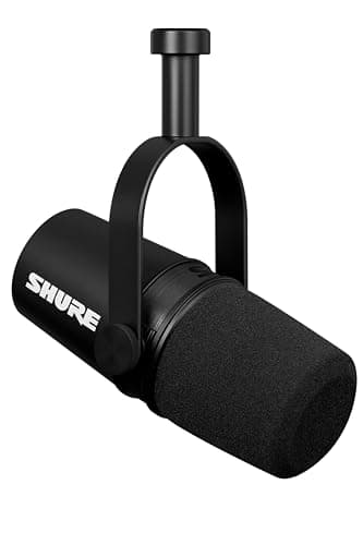 Shure MV7X XLR Dynamic Microphone – Voice-Isolating Cardioid Mic for Podcasting, Vocal Recording & Broadcasting, All-Metal, Black - Microphone
