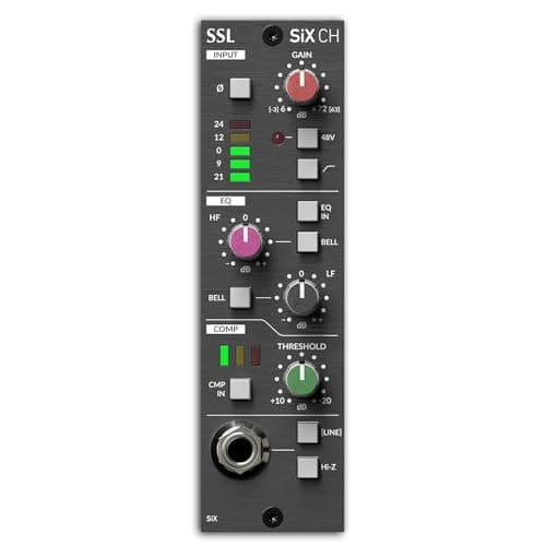 Solid State Logic SiX Channel 500 Series SuperAnalogue Channel Strip with Mic-Pre, EQ, and Single Knob Compressor - Audio Interface