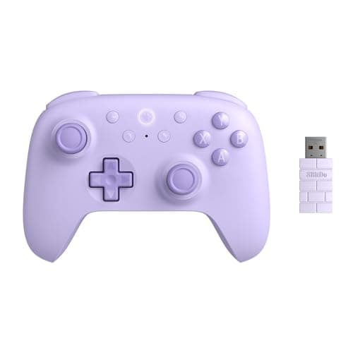 8BitDo Ultimate 2C Wireless Controller for Windows PC and Android, with 1000 Hz Polling Rate, Hall Effect Joysticks and Triggers, and Remappable L4/R4 Bumpers (Purple) - Controller