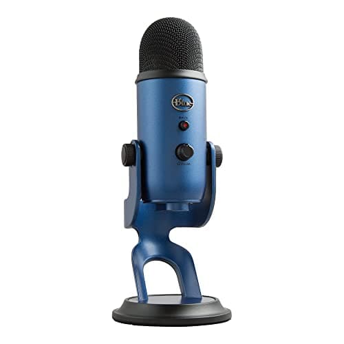 Logitech G Logitech Creators Blue Yeti USB Microphone for PC, Mac, Gaming, Streaming, Podcasting, Studio and Computer Condenser Mic with Blue VO!CE Effects, 4 Pickup Patterns, Plug and Play - Midnight Blue - Microphone