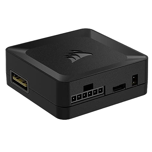 Corsair CORSAIR iCUE Link System Hub - Connect Up to 14 CORSAIR iCUE Link Devices - Reduce Cable Clutter – Innovative Single-Cable Design - Black - Lighting