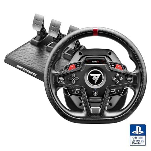 Thrustmaster T248R Racing Wheel & Magnetic Pedals for PS5, PS4 & PC – 3.1 Nm Hybrid Drive Force Feedback, Magnetic Paddle Shifters and Interactive LCD Display - Sim Racing