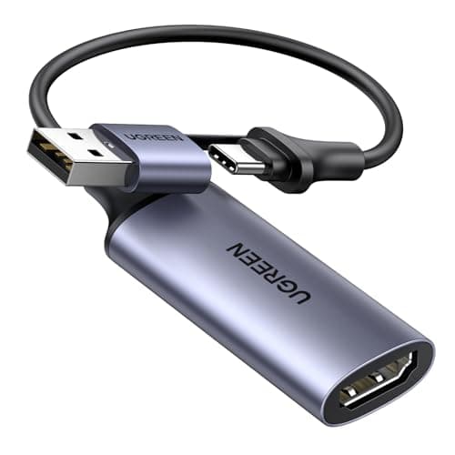 UGREEN UGREEN Full HD 1080P Capture Card 4K HDMI to USB 2.0 HDMI Video Capture Card USB-A/USB-C Audio Recording for Gaming, Streaming, Teaching Compatible with Switch 2/Xbox/PS4/PS5/Camera - Capture Card