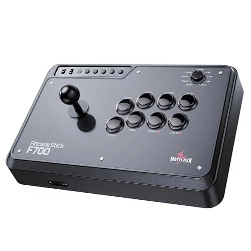 MAYFLASH Arcade Stick F700 for PS5, PS4, Switch, Switch 2, Windows, Apple, Android and more. Fight Stick Support Wireless Bluetooth, 2.4G Receiver and Wired Connection - Controller