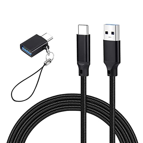 weishan USB C Cable Replacement for Focusrite Scarlett Solo(3rd Gen), Scarlett 2i2(3rd Gen) Audio Interface, with USB C Male to USB Female Adapter, Nylon Braided, 6.6 ft - Audio Interface