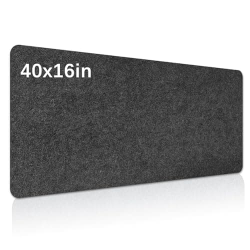 Anpuimult Large Felt Desk mat, 40''x16'' with Non-Slip Full Desk Mouse Pad,Office Computer Desk for Keyboard Mat,Felt Desk Mat for Desk Pad Protector（100x40cm） - Mousepad / Desk Mat